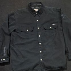 Harley-Davidson VTG Embroidery Button Up Long Sleeve Light Weight Jacket Size XL