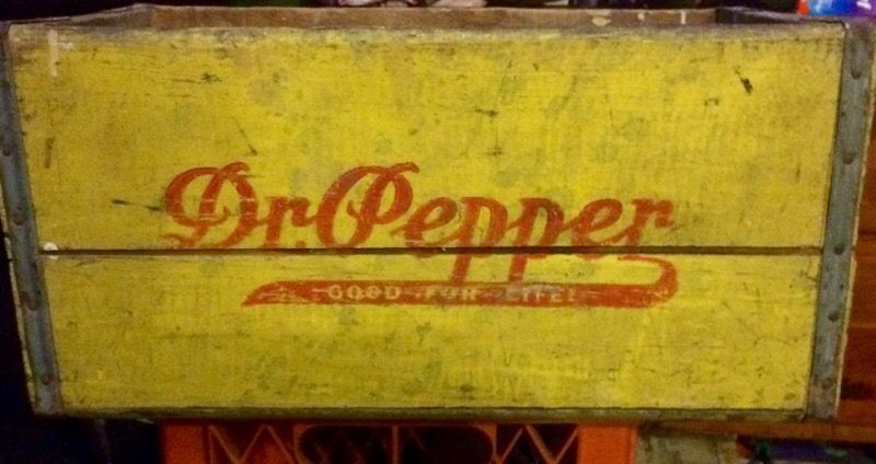 Vintage Dr Pepper Wood Crate
