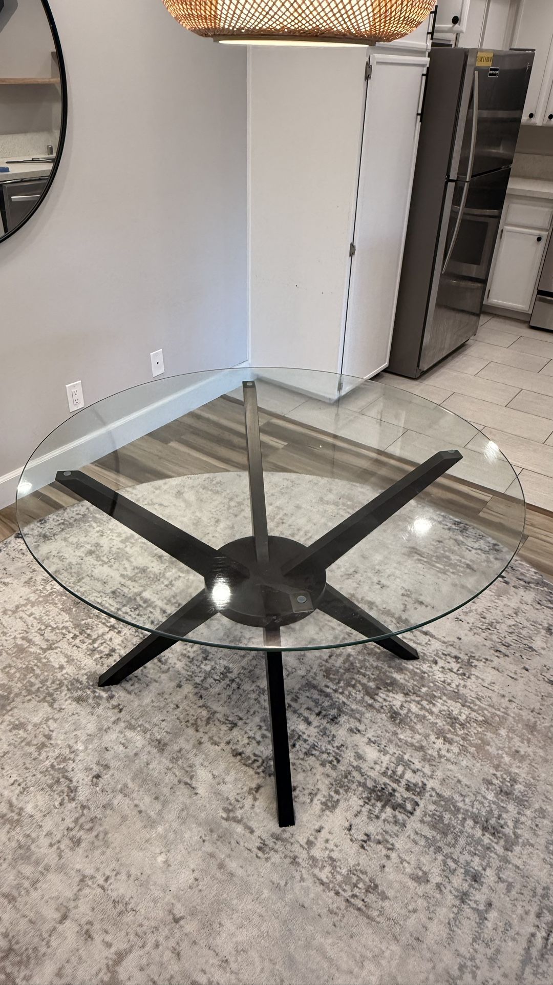 Glass Round Dining Table