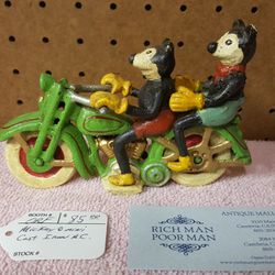 Harley Davidson Mickey + Minnie Mouse Cast Metal 