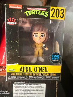 This is a Funko Minis #203 vinyl figure of April O'Neil from Teenage Mutant Ninja Turtles.
