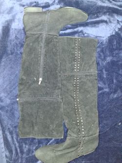 41/11 EXTREME Knee High Zip Up Sude Boots Size 6