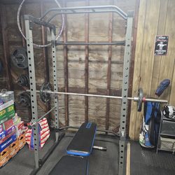 Squat Rack With Weights