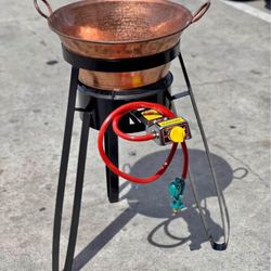Cazo De Cobre Con Vase I Quemador Para Frei Carnitas