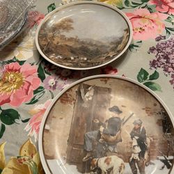 2 Beautiful Vintage Decorative Plates 