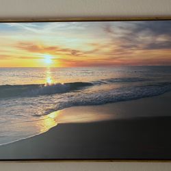 Beach Picture in Wood Frame