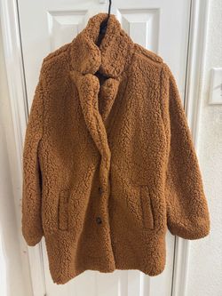 Camel Teddy Bear Fleece Coat
