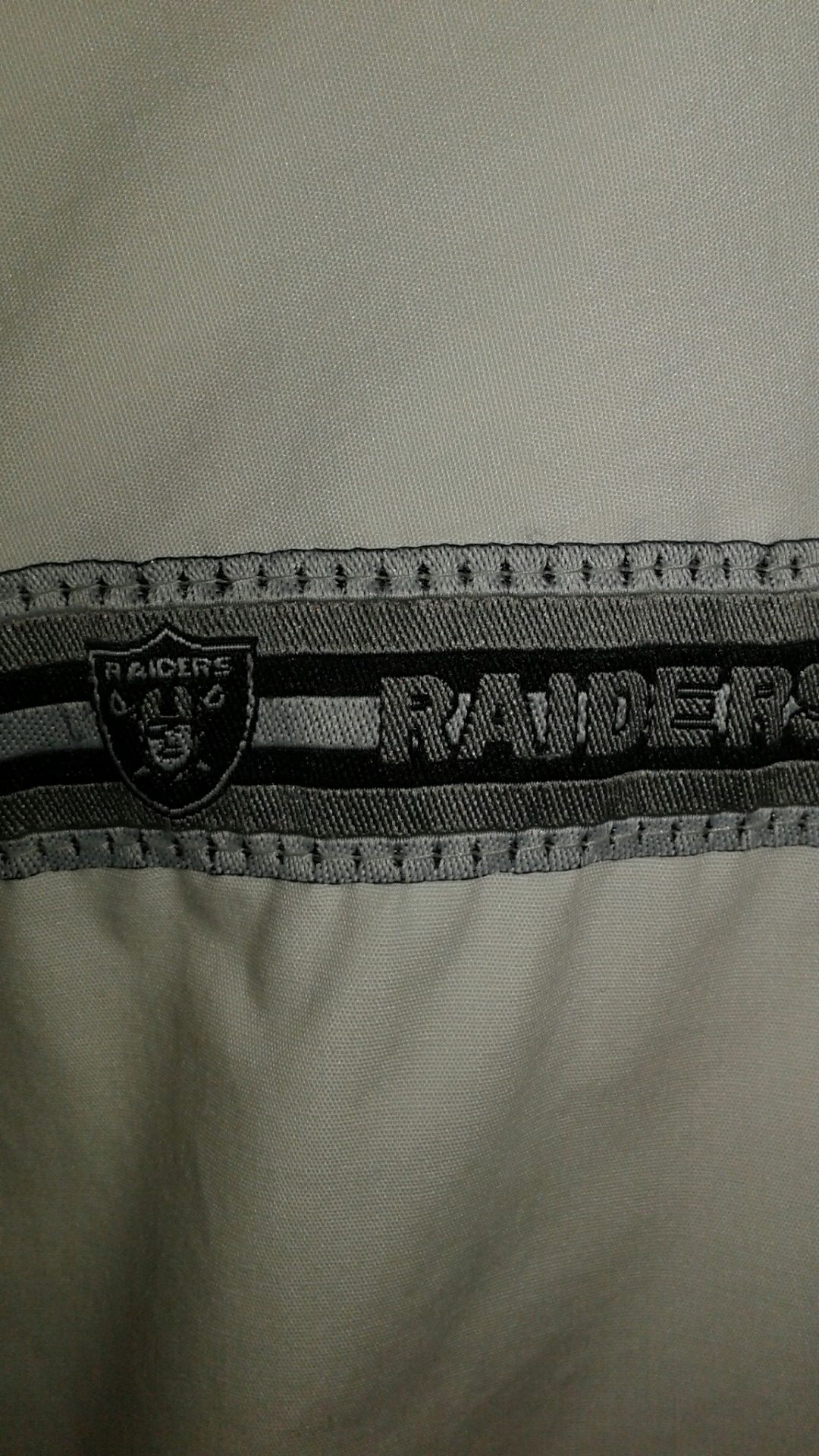 Vintage 90s RAIDERS pro player thin jacket white with Raiders