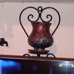 Metal Heart Sconce Candle Holder