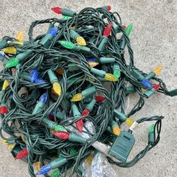 4 Strands Of Multi Color Christmas Lights 