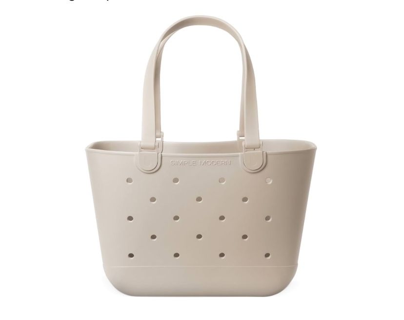 Simply Modern Rubber Tote XL Beach Bag (Almond Birch)(10pk)
