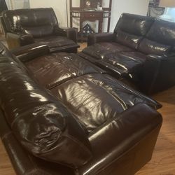 3 Piece Leather Couch Set