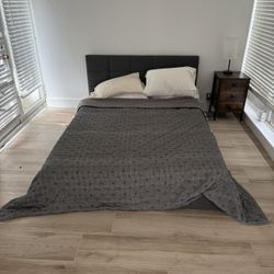 Queen Bed With Headboard + Memory Foam Mattress (medium firm)