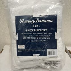 (6) - Piece - White - Tommy Bahama - Bath Set - (New) 