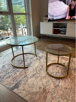 Glass Coffee Tables (Set of 2)