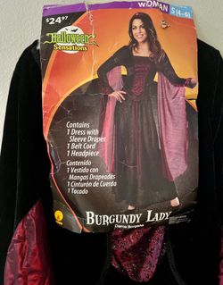 Halloween Sensations Burgundy Lady Costume, Woman S (4-6)