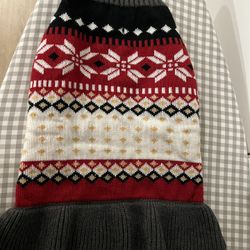 Pet Dog Sweater, Snowflakes, Medium, 20-50 LB, 17 inch (Red)