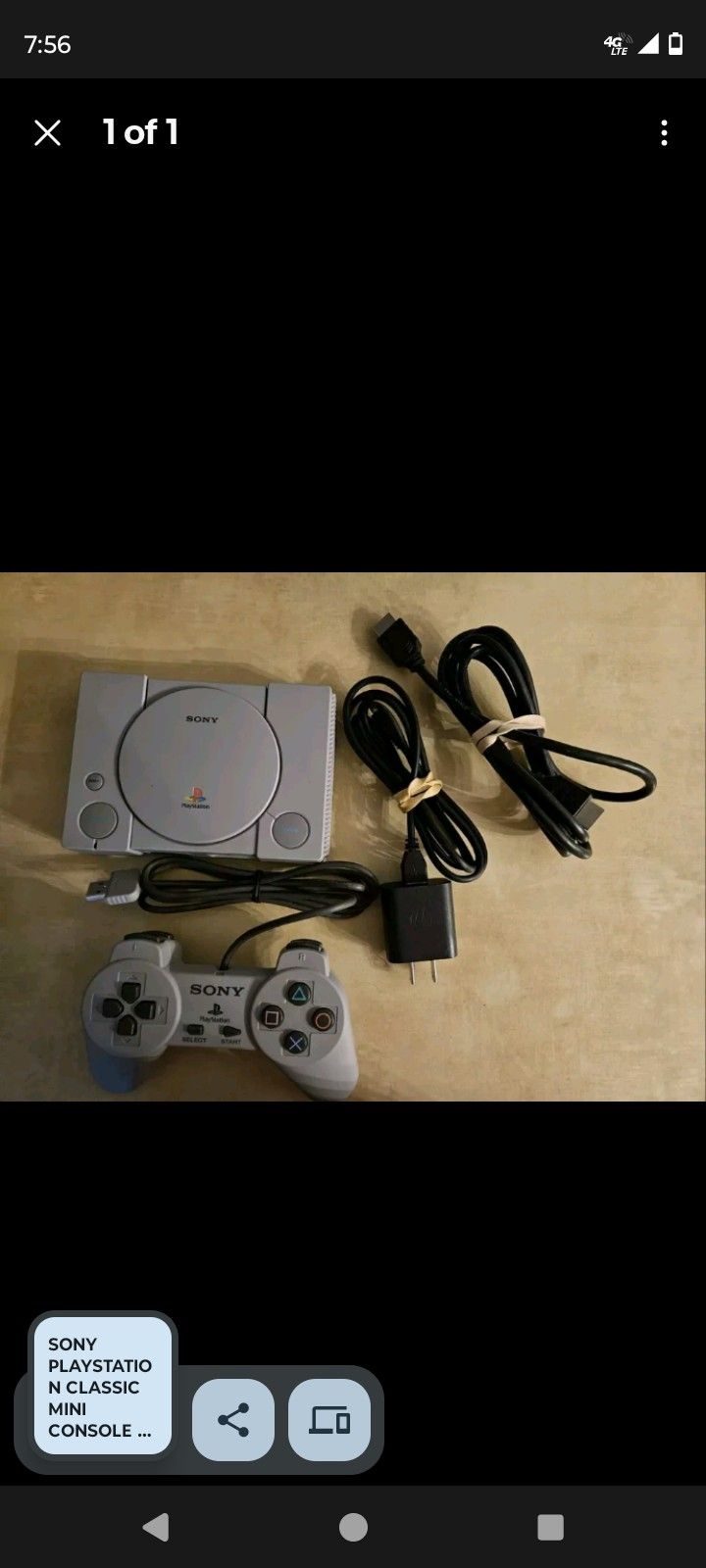 SONY PLAYSTATION CLASSIC MINI CONSOLE W/CONTROLLER AND USB HDMI TESTED WORKING