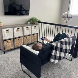 BRAND NEW 51” Small Loveseat Sofa for Small Spaces, Comfy Black Couch w/ 2 USB Ports, Modern 2 Person Seat. Living Room, Bedroom, Office