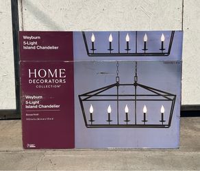 36 in. 5-Light black bronze Farmhouse Linear Chandelier Light Fixture with Caged Metal Shade