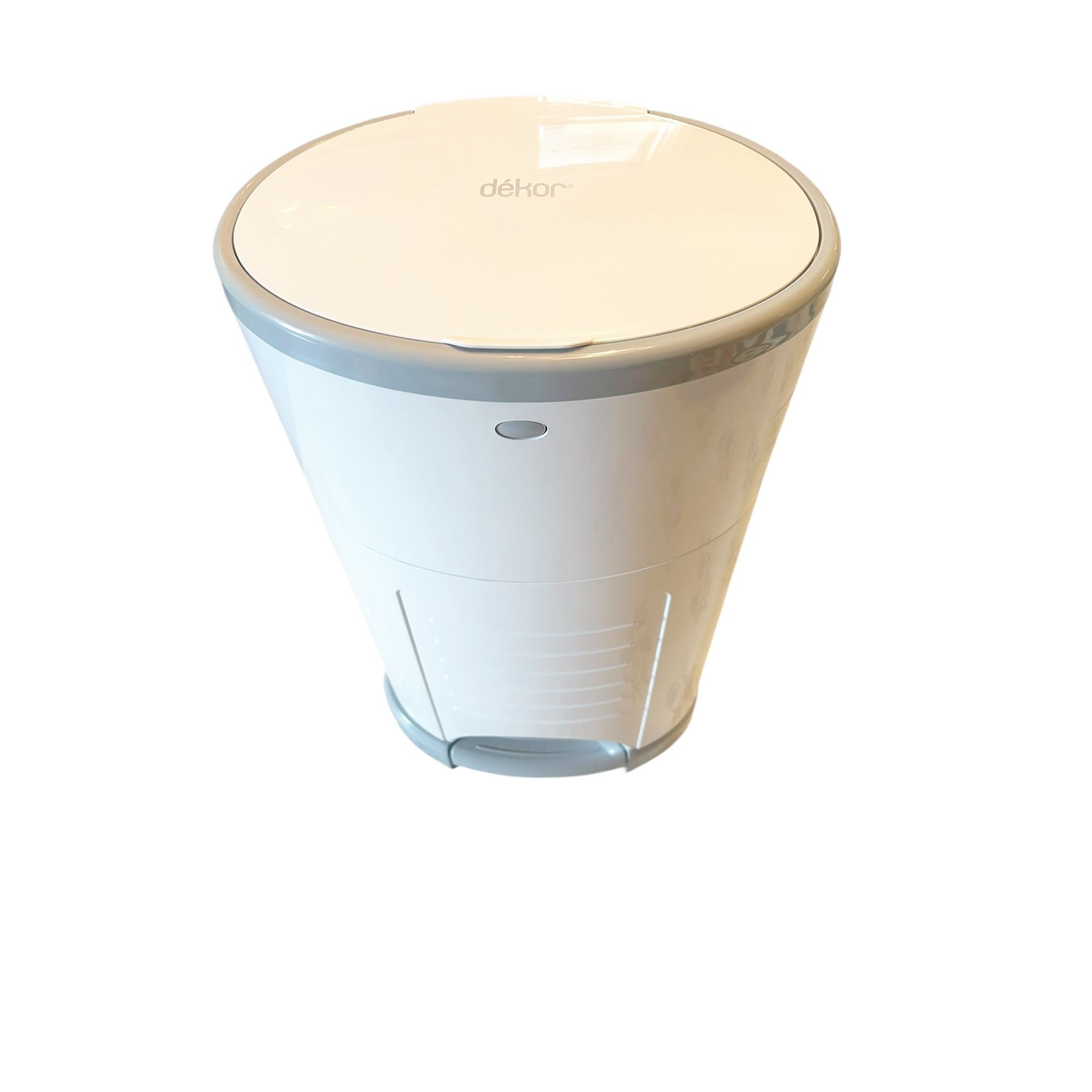 Diaper Dekor Classic Hands-Free Diaper Pail, EKO White