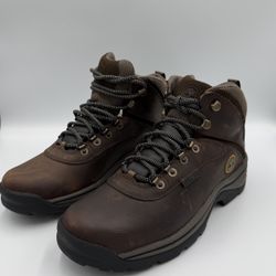 Timberland White Ledge Waterproof Boots Men’s 9 Brown Full Grain Leather Hiking
