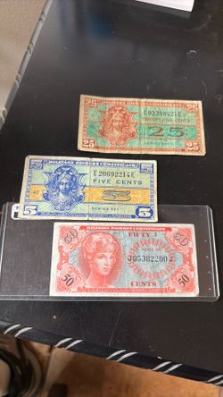 Lot of 3 mpc military notes