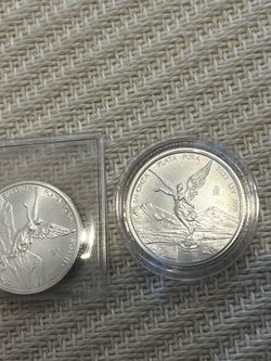 2023 Mexican Libertad 1/4 oz Silver Coins (2)