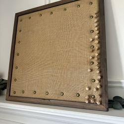 Photo Large Display Pin board - Burlap And Wood 