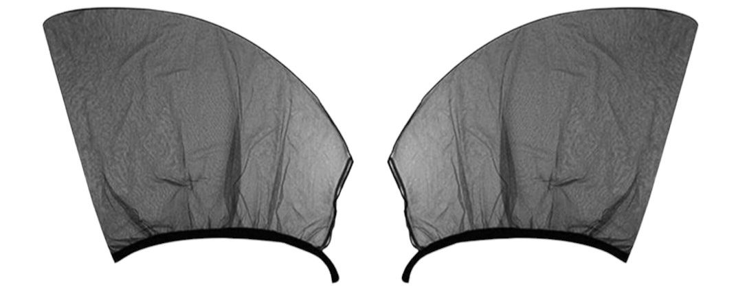 Vehicle Side Front Window Breathable Mesh UV Mosquito Protection 2 PCS
