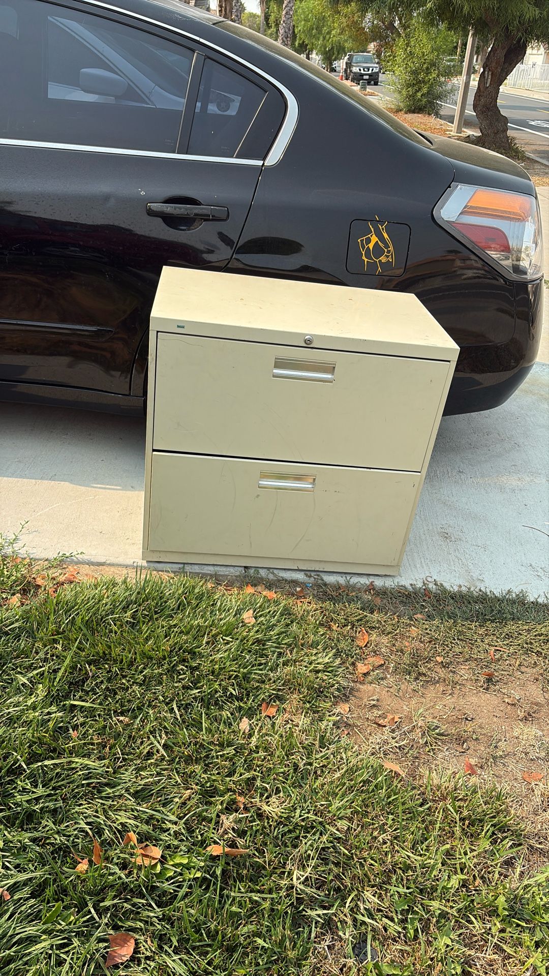 metal file cabinet 2 door!!