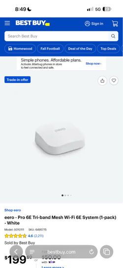 Eero 6 pro tri band WiFi