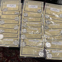 Lot of 30 Franklin Halves with COA  