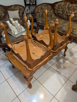 Victorian Style Wooden Sofa Frame Unupholstered