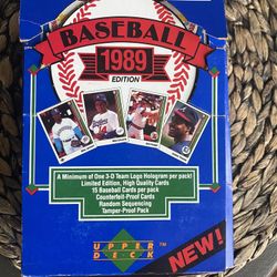 (1) Full Box of UNOPENED Packs (36pks) of LOW SERIES 1989 UpperDeck Baseball Cards (Ken Griffey Jr. Rookie)