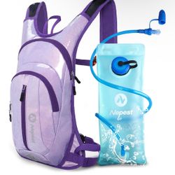 Nepest Hydration Pack Backpack for Women & Men, Lightweight Water Backpack with 2L Water Bladder for Hiking Cycling Running Biking