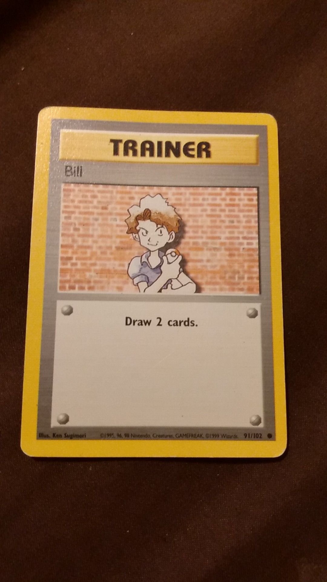 1995 bill pokemon collector card