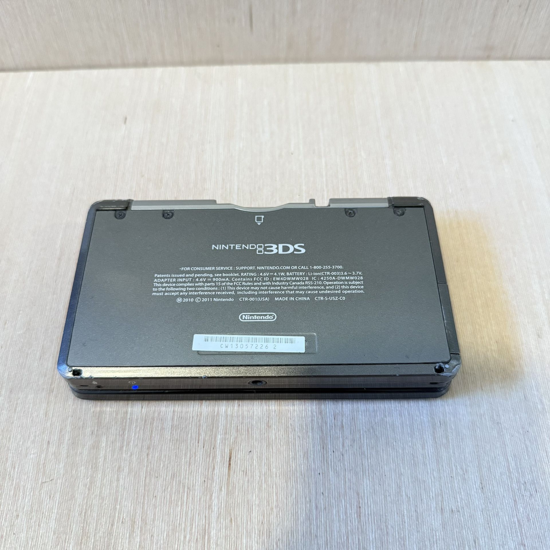 Nintendo 3DS Console Blk Broken Powers On Unknown Error Buy As Is Read Info Blw!