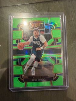 Luka Doncic /75 neon green panini select.
