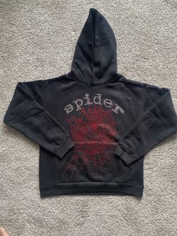 Sp5der OG Rhinestone Hoodie 'black'