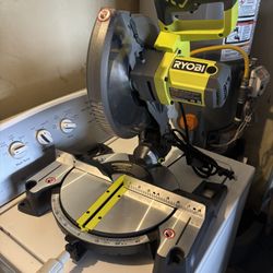 RYOBI   14 Amp Corded 10 in. Compound Miter Saw with LED Cutline Indicator