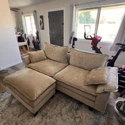 Small Couch With Ottoman 