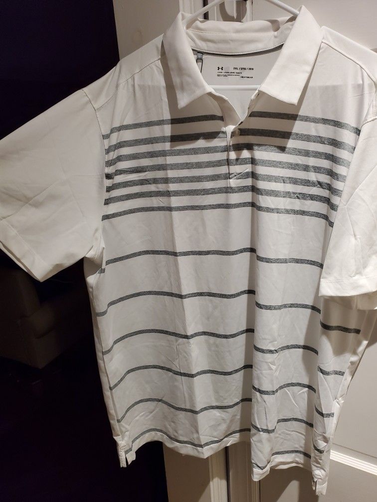 Brand New Under Armour Golf Shirts; XXL