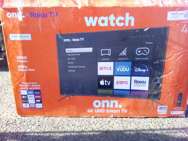 50," 4K Smart Roku Tv  New In Box 