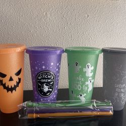 Halloween Glow In The Dark Glitter Tumbler