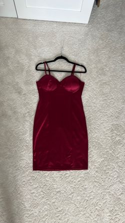 Satin Maroon Dress