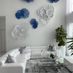 Brand New Designer Leather Sofa And Coffee Table 