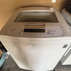 White LG Washer Machine 