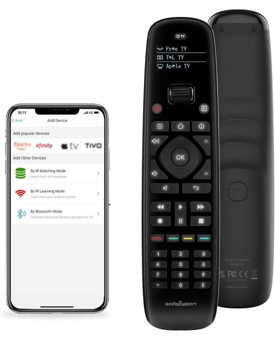SofaBaton U2 Universal Remote Upgrade Backlit Button,Improved Scroll, All in One Universal Remote Control with App Control, Custom Macros, Compatible