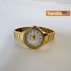 Bulova $495 98X129 30mm Gold Tone Stainless Steel Quartz Watch